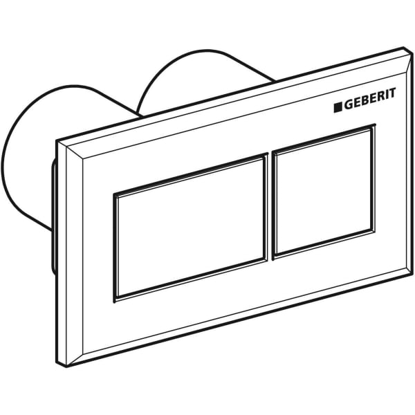 Geberit square remote flush actuation Sigma 8cm pneumatic for dual flush