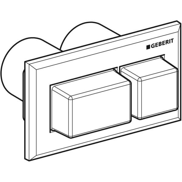 Geberit Square remote flush actuation pneumatic for dual flush