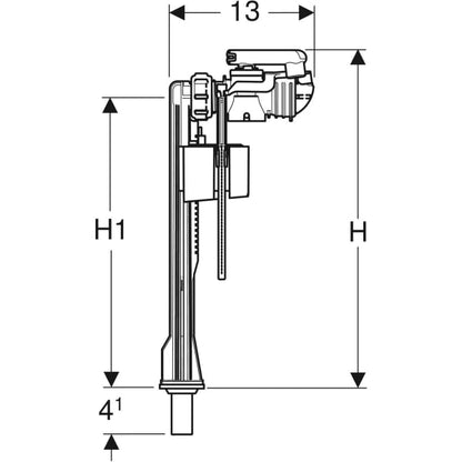 Geberit fill and flush valves for concealed and ceramic cisterns - Type 380AG