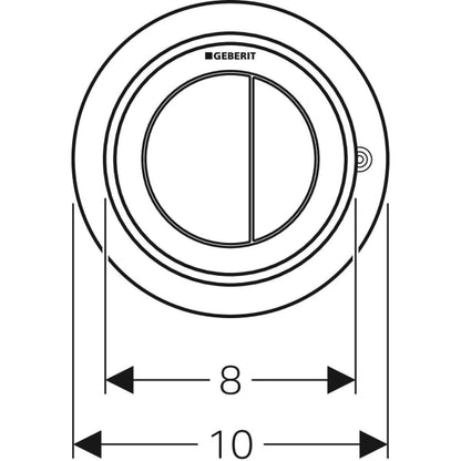 Geberit Type 10 dual flush for furniture