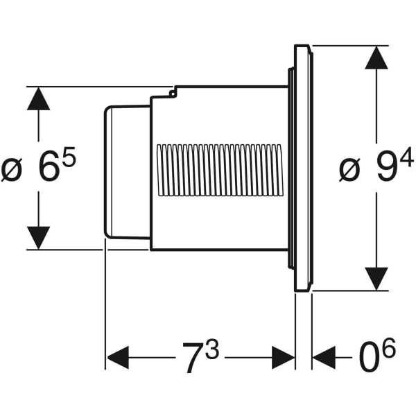 Geberit Type 10 dual flush 12 and 15cm concealed cistern for solid and dry wall