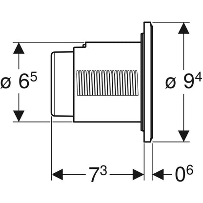 Geberit Type 10 dual flush 12 and 15cm concealed cistern for solid and dry wall