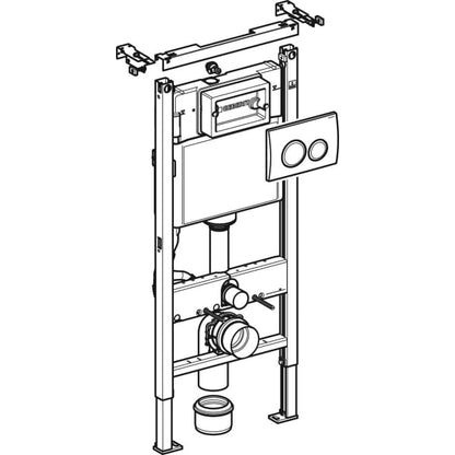 Geberit Duofix frame for wall-hung WC 112cm with Delta concealed cistern 12cm