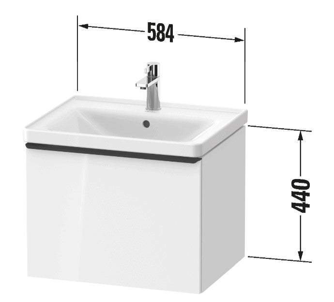 Duravit D-Neo Wall-Mounted 1 Drawer Vanity Unit and Basin