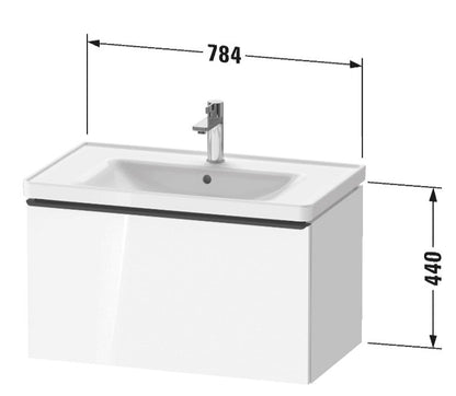 Duravit D-Neo Wall-Mounted 1 Drawer Vanity Unit and Basin