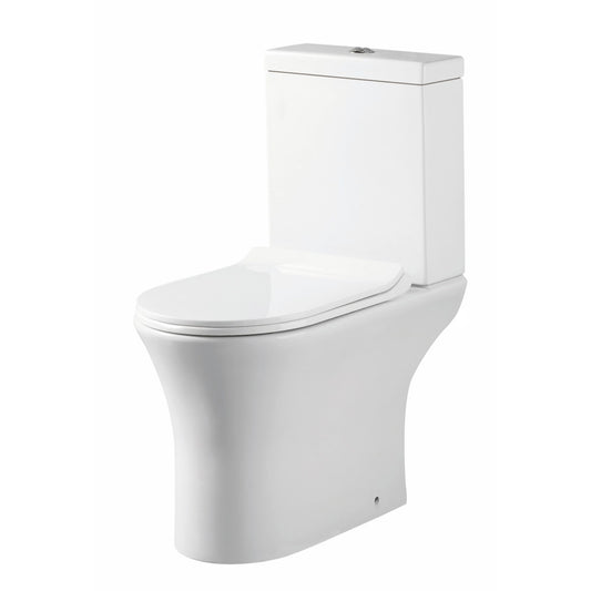 Scudo Deia Rimless Close Coupled Open Back WC - White