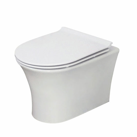 Scudo Deia Rimless Wall Hung WC - White