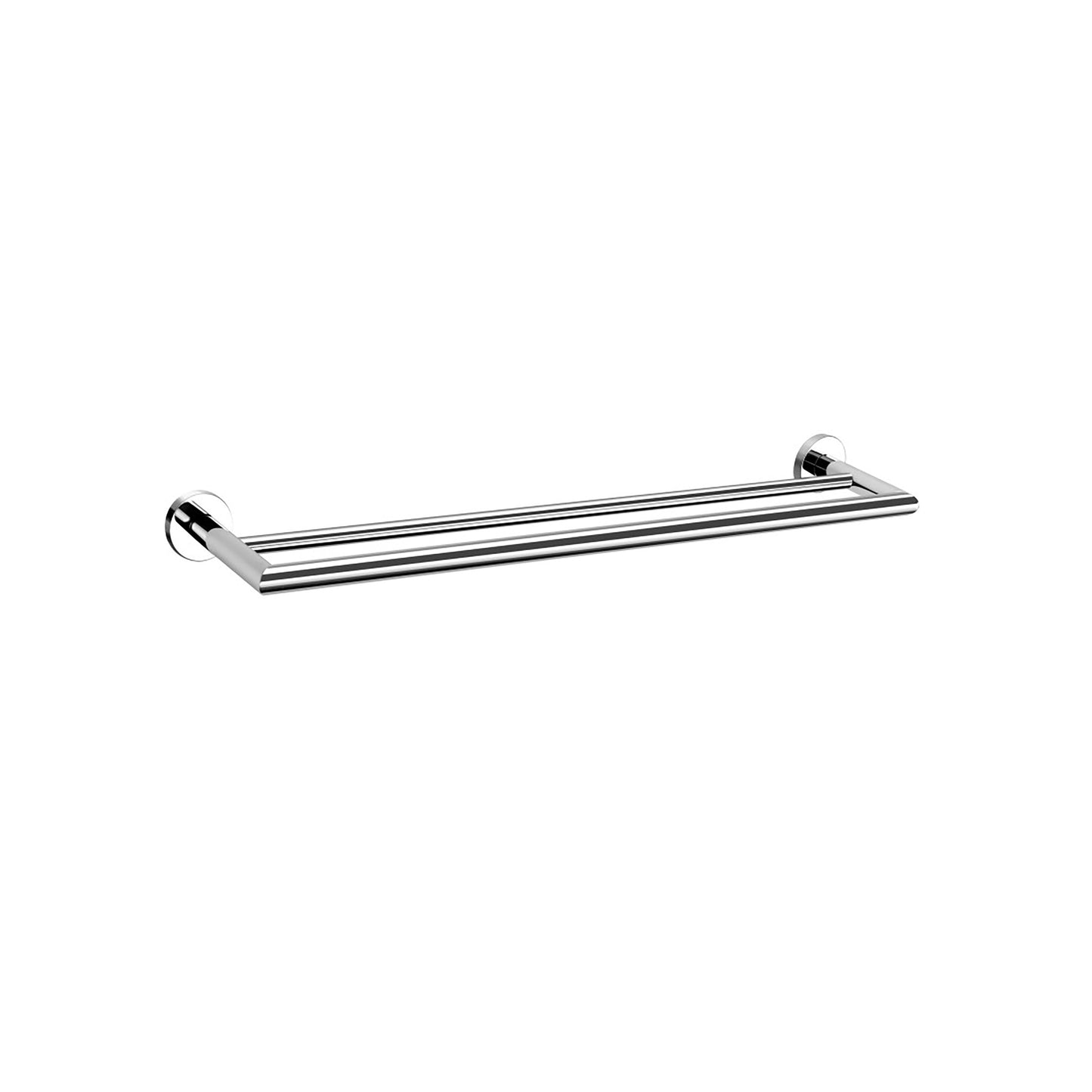 Scudo Delta Wall Mounted Double Towel Bar - Chrome