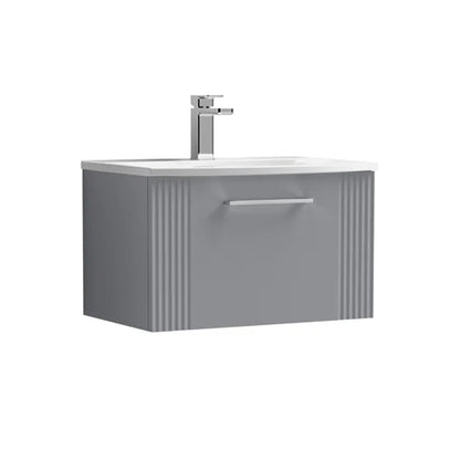 Nuie Deco 600mm Wall Hung Single Drawer Vanity & Basin