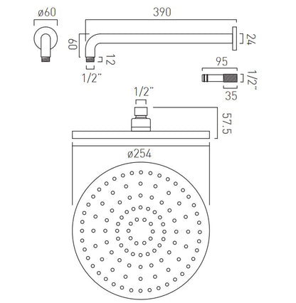 Vado DX Celsius - 2 Outlet Thermostatic Shower set