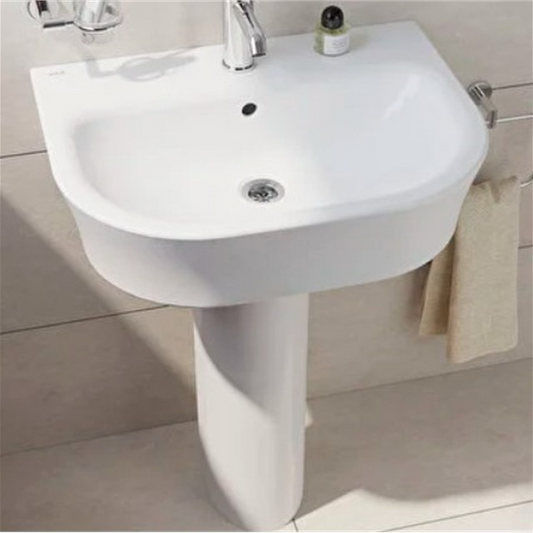 Vitra S50 Cloakroom Basin 1TH and pedestal