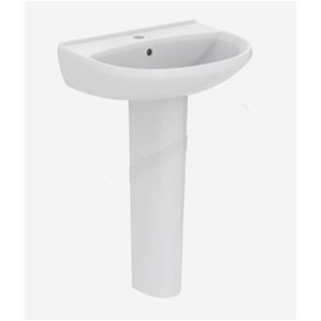 Ideal Standard 55cm Basin, 1TH & Pedestal