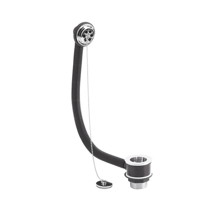 Nuie Brass Bath Waste with Plug & Ball Chain - Baths up to 5mm thick