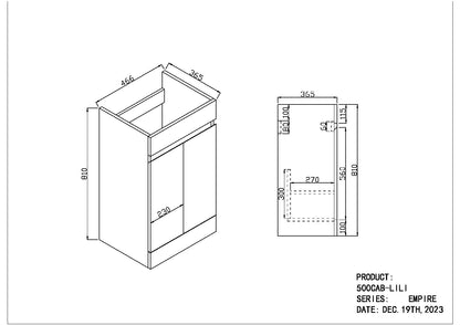 Scudo Empire 466mm x 810mm x 365mm Floorstanding Unit