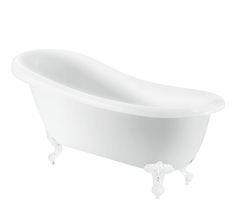 Trojan Eaton Twin Skin Slipper Roll Top Bath with Tap Ledg