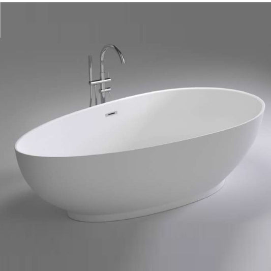 Trojan Elliptical Twin Skin Contemporary Oval Bath with waste