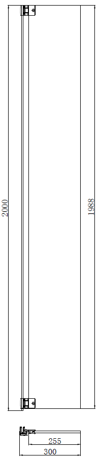 Scudo S8 Fluted Flipper Panel Glass Only