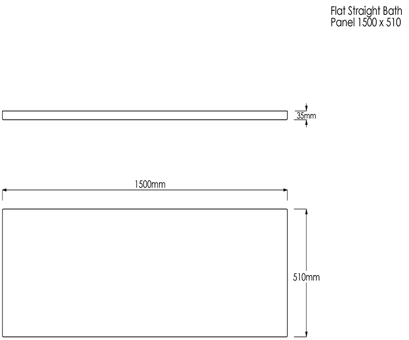 Trojan Flat Rectangular Bath Panels