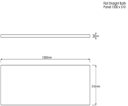 Trojan Flat Rectangular Bath Panels