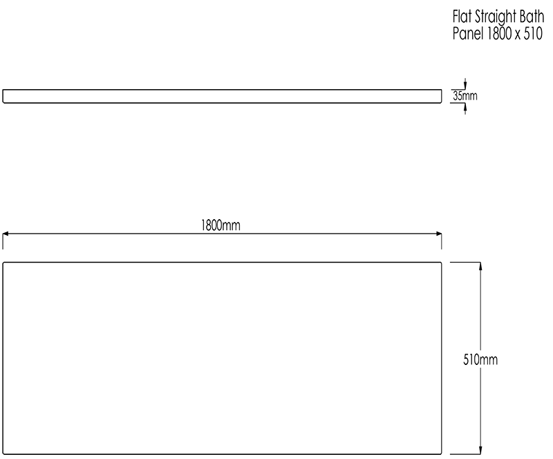 Trojan Flat Rectangular Bath Panels