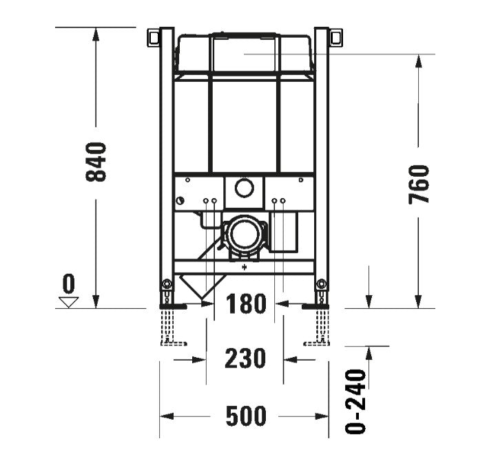 Duravit DuraSystem Standard Toilet Frame For Wall Mounted Toilet