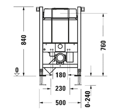 Duravit DuraSystem Standard Toilet Frame For Wall Mounted Toilet