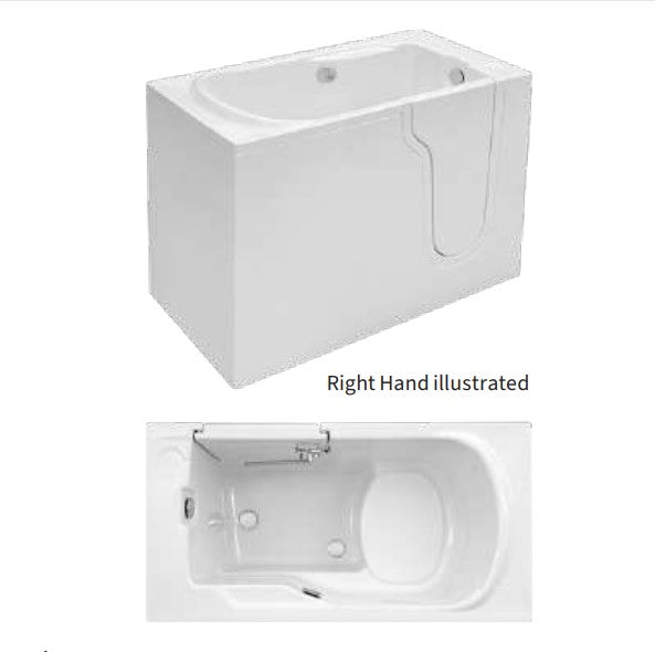 Trojan Freedom 1270 x 660mm deep soak Easy Access Baths