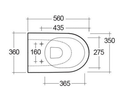 RAK-Moon Rimless Back to Wall WC