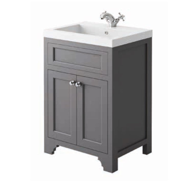 Harrogate Ripley 600mm Vanity Unit and Ceramic Basin