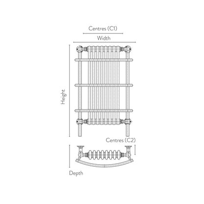 Scudo Huby 8 Column Traditional Towel Warmer