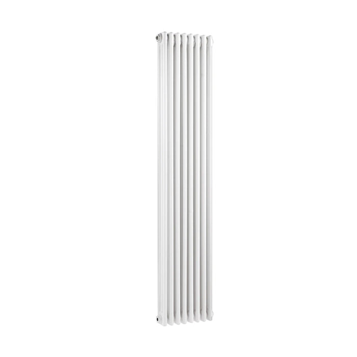 Nuie Colosseum Triple Panel traditional Vertical Radiator - High Gloss White