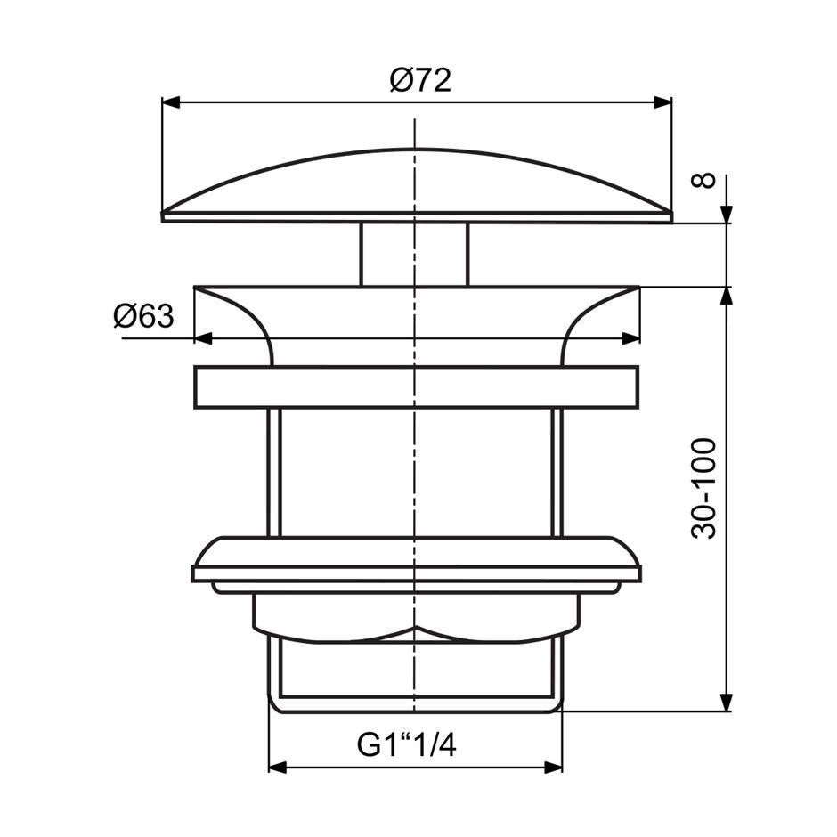 Ideal Standard Luxury Unslotted Freeflow Basin Waste