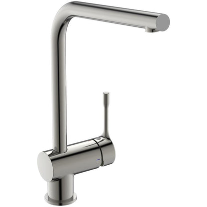 Ideal Standard Single Lever L-Shape Spout Kitchen Mixer, Silver Storm