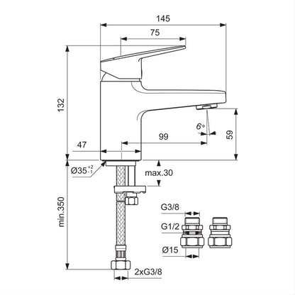 Ideal Standard Ceraplan single lever mini basin mixer