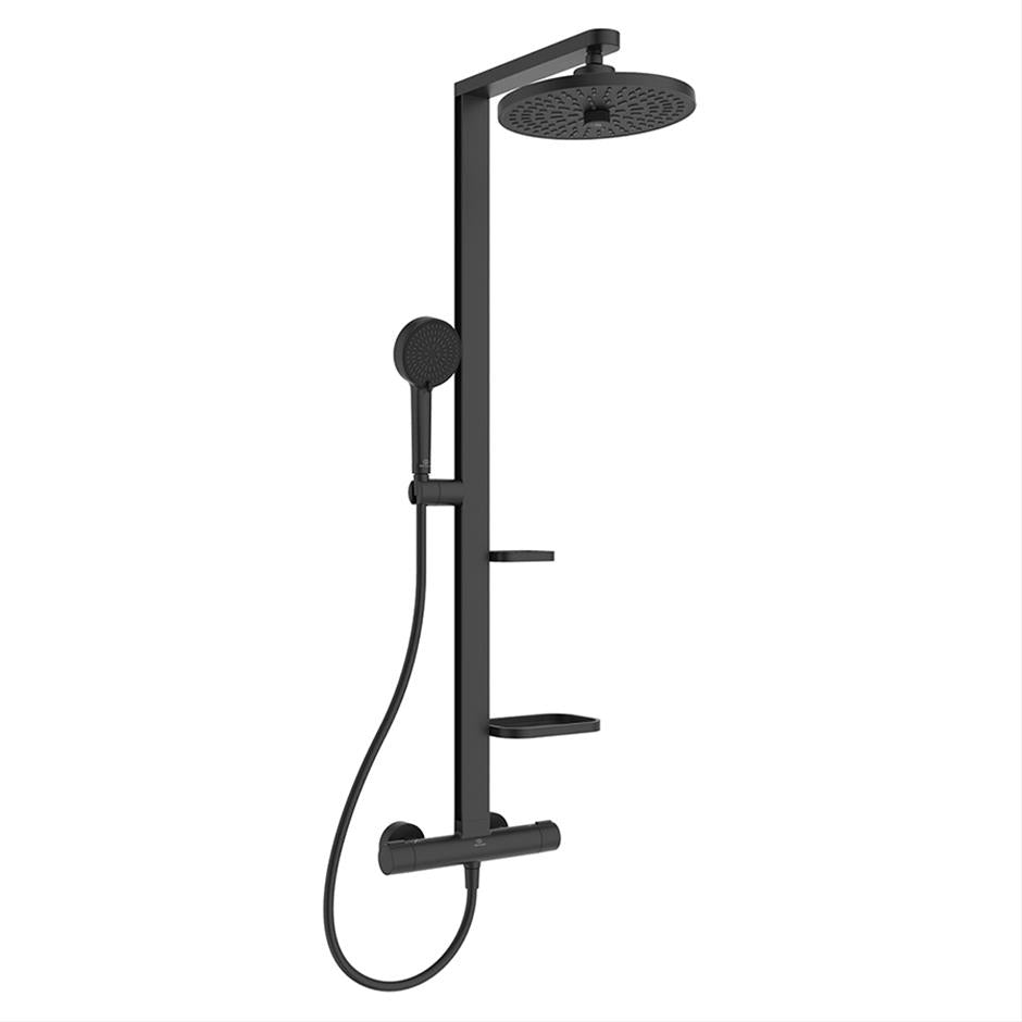 Ideal Standard Ceratherm Alu+ Thermostatic Shower System with 2 Shelves