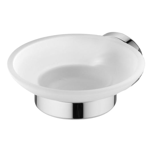 Ideal Standard Soap Dish and Holder - Frosted Glass/Chrome