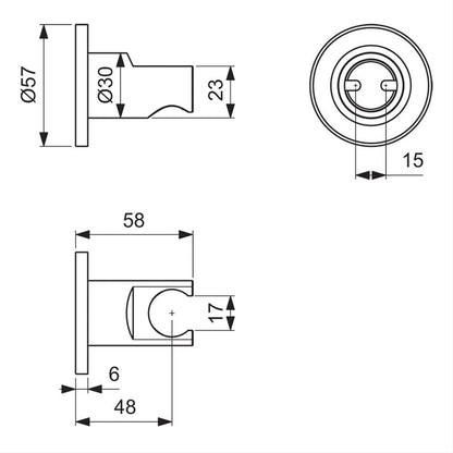 Ideal Standard Idealrain Round Shower Outler Bracket