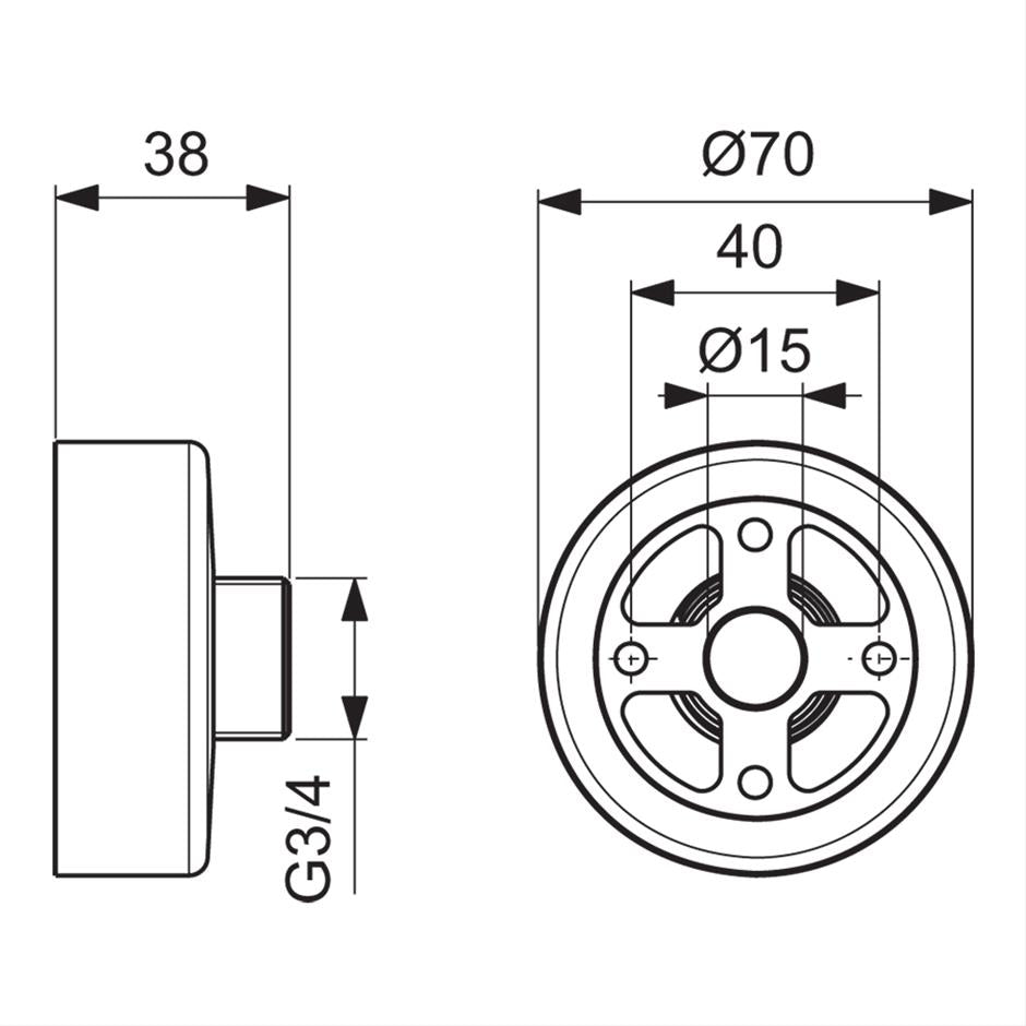 Ideal Standard Idealrain Fast Fix Connection Set for Exposed Shower Valves