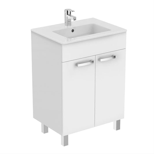 Ideal Standard Tempo Vanity Unit with 2 Doors & Legs - Lava Grey