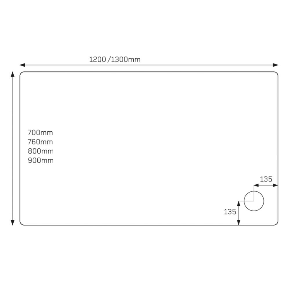 Kartell JTFusion Rectangular Shower Tray with Waste - White