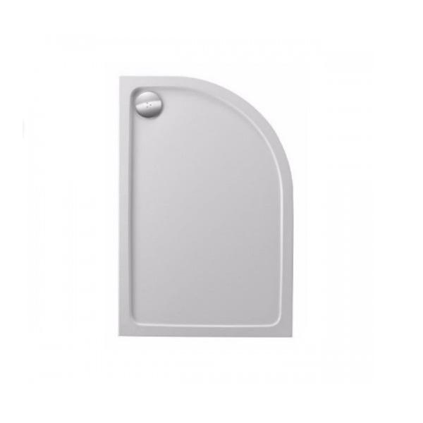 Kartell JTFusion Offset Quadrant Shower Tray with Waste - White