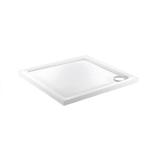 Kartell JTFusion Square Anti-Slip Shower Tray with Waste - White