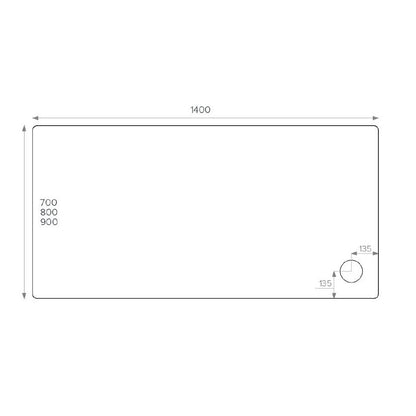 Kartell JTFusion Rectangular Shower Tray with Waste - White