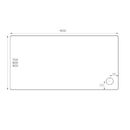 Kartell JTFusion Rectangular Shower Tray with Waste - White