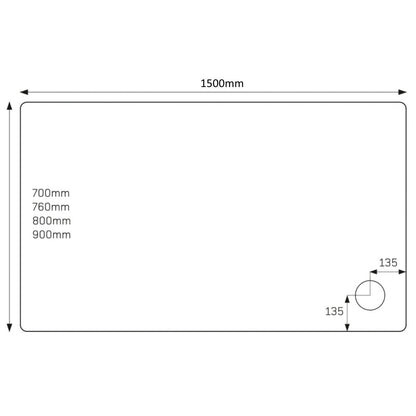 Kartell JTFusion Rectangular Shower Tray with Waste - White