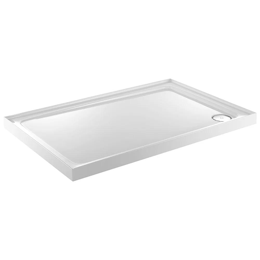 Kartell JTFusion Rectangular Shower Tray with Waste - White