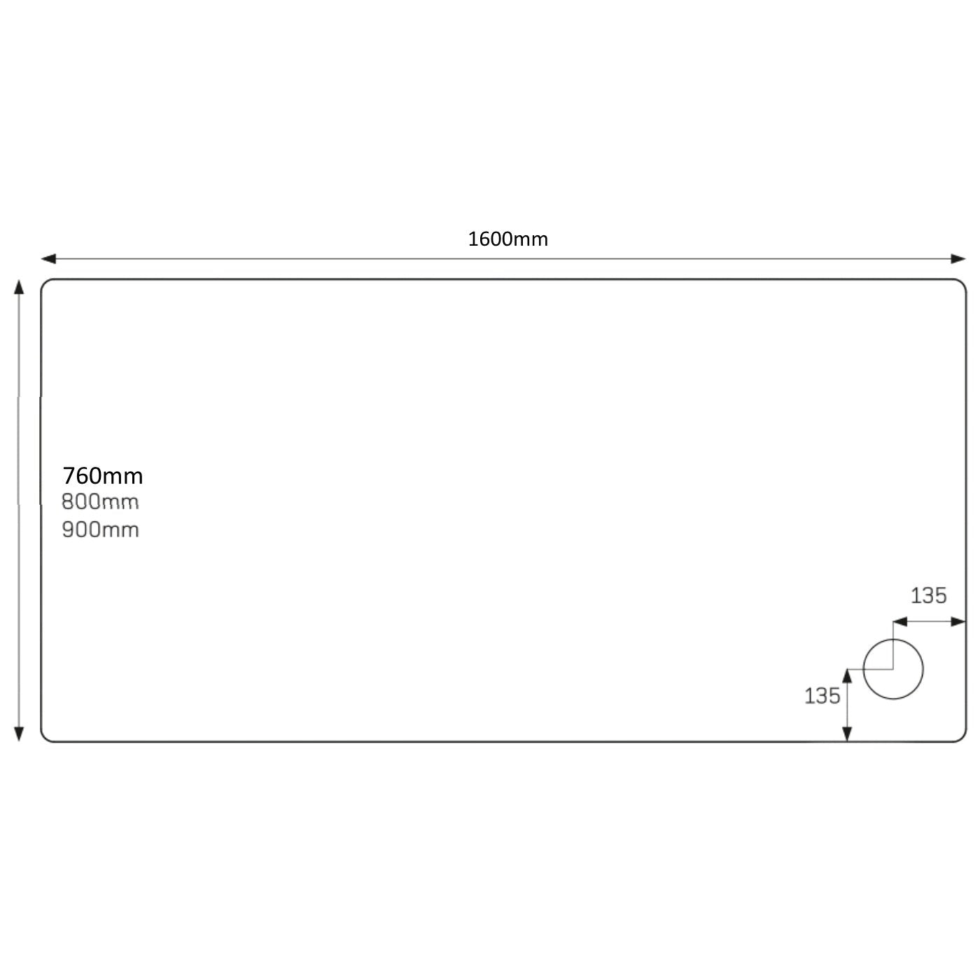 Kartell JTFusion Rectangular Shower Tray with Waste - White