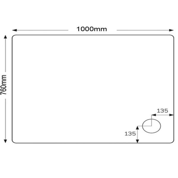 Kartell JTFusion Rectangular Shower Tray with Waste - White