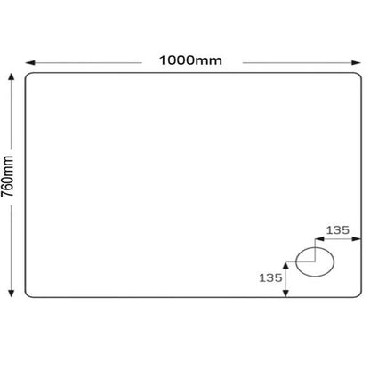 Kartell JTFusion Rectangular Shower Tray with Waste - White