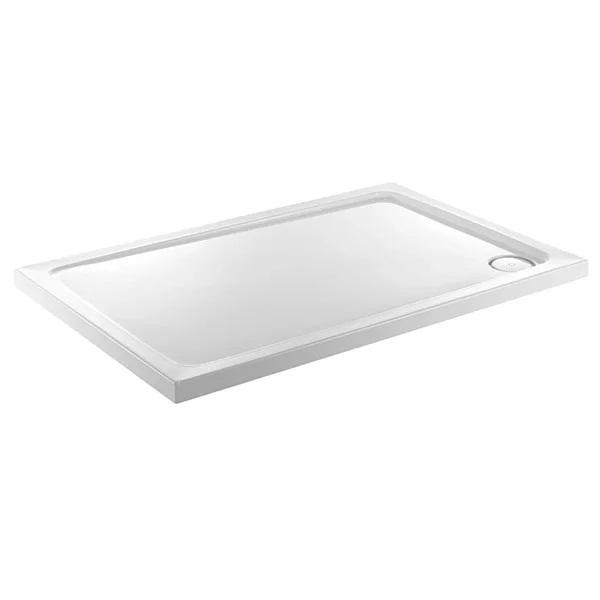 Kartell JTFusion Rectangular Anti-Slip Shower Tray with Waste - White